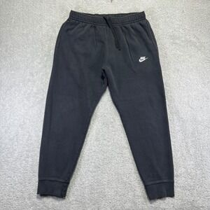 Nike Sportswear Club Fleece Joggers Size XL Black Sweatpants Faded Swoosh Ative